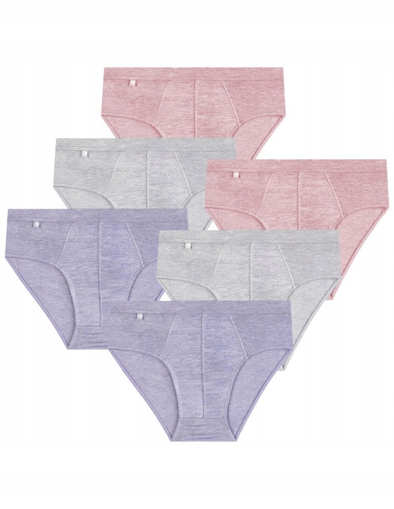 Męskie Slipy Bambusowe Gładkie WIELOKOLOROWY MORAJ ZESTAW 6 sztuk - 3XL