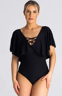 Body z falbana czarne M938, Kolor czarny, Rozmiar L, Figl - Primodo.com - Body - miniaturka - grafika 1