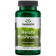 Suplementy naturalne - SWANSON Reishi Mushroom (Grzyb) 600 mg - 60 kapsułek - miniaturka - grafika 1