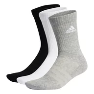 Skarpetki męskie - Skarpetki adidas  Cushioned Crew Socks 3 Pairs Grey/White/Black  L - miniaturka - grafika 1