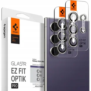 Szkło na aparat Spigen Glas.tR Ez Fit Optik Pro 2-Pack do Galaxy S24 Ultra, fioletowe - Szkła hartowane na telefon - miniaturka - grafika 1