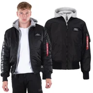 Odzież taktyczna i umundurowanie - Kurtka Alpha Industries MA-1 D-Tec SE 133104 198 - Czarna/Szara - miniaturka - grafika 1