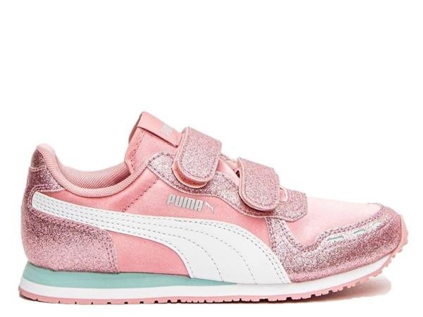 Buty dziecięce Puma 37098609 CABANA RACER GLITZ V INF Różowe