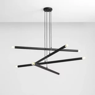 Aldex Tubo lampa wisząca 8-punktowa czarna 1072P1 - Lampy sufitowe - miniaturka - grafika 1