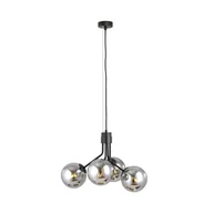 Lampy sufitowe - Lampa wisząca Nova czarno-srebrna 4xE14x10W wym: 100 x 46 x 46 cm szkło Emibig - miniaturka - grafika 1