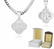 Biżuteria dla dzieci - Srebrny łańcuszek + medalik prawosławny 50cm P2M47 - miniaturka - grafika 1