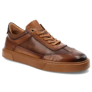 Brązowe Półbuty Artiker Eleganckie Obuwie Męskie - Półbuty męskie - miniaturka - grafika 1