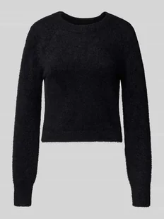 Sweter z dzianiny o kroju regular fit z okrągłym dekoltem model ‘PETRA’ - Swetry damskie - miniaturka - grafika 1