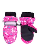 Rękawiczki dla dzieci - Rękawiczki Narciarskie Dziewczęce Jednopalczaste Jednorożce 10 Cm - miniaturka - grafika 1