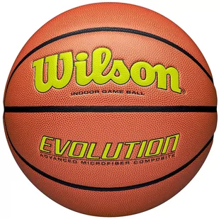 Wilson Evolution 295 Indoor Game Ball WTB0595XB703, unisex, piłki do koszykówki, Pomarańczowe - Koszykówka - miniaturka - grafika 1