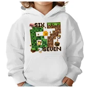 Bluzy dla dziewczynek - BLUZA DZIECIĘCA Z KAPTUREM 67 SIX SEVEN VIRAL 134-140 DLA DZIECKA PREZENT - miniaturka - grafika 1