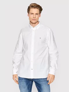 Koszule męskie - TOMMY HILFIGER Koszula Natural Soft Poplin MW0MW23118 Biały Regular Fit - grafika 1