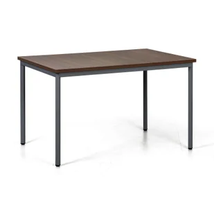 Stół do jadalni TRIVIA, ciemnoszara konstrukcja, 1200 x 800 mm, orzech - Stoły i stoliki do biura - miniaturka - grafika 1