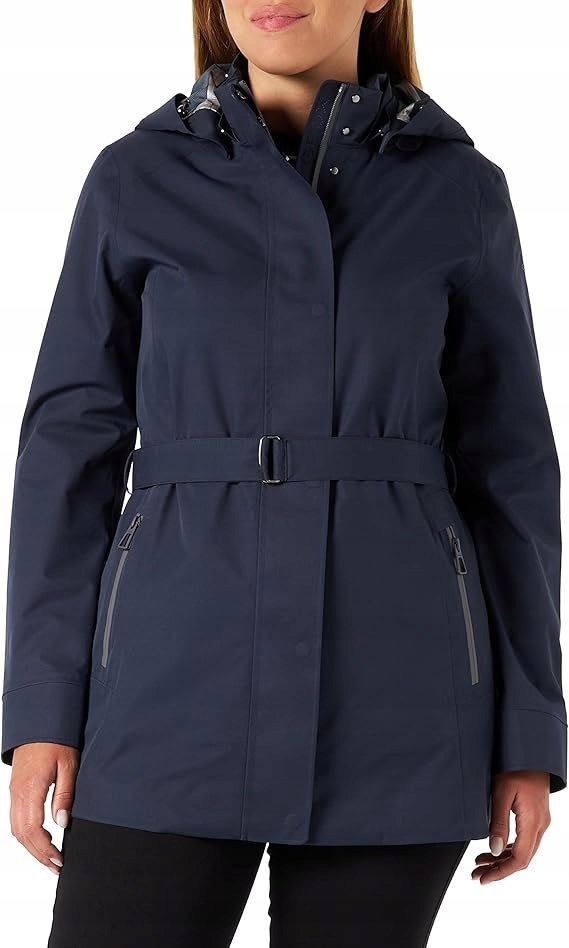 Geox Kurtka Damska Z Kapturem Granatowa Przeciwdeszczowa 40 Jsd