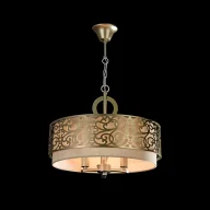 Lampy sufitowe - Lampa wisząca Venera - kolor beżowy, mosiądz, złoty - H260-03-N - miniaturka - grafika 1