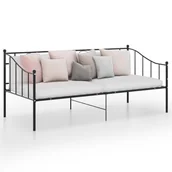 Sofy i kanapy - vidaXL Rama sofy czarna metalowa 90x200 cm 324779 - miniaturka - grafika 1