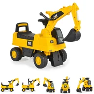 Samochody i pojazdy dla dzieci - Koparka CATERPILLAR dla dzieci CAT JEŹDZIK ODPYCHACZ ruchoma łyżka DŹWIĘKI - miniaturka - grafika 1