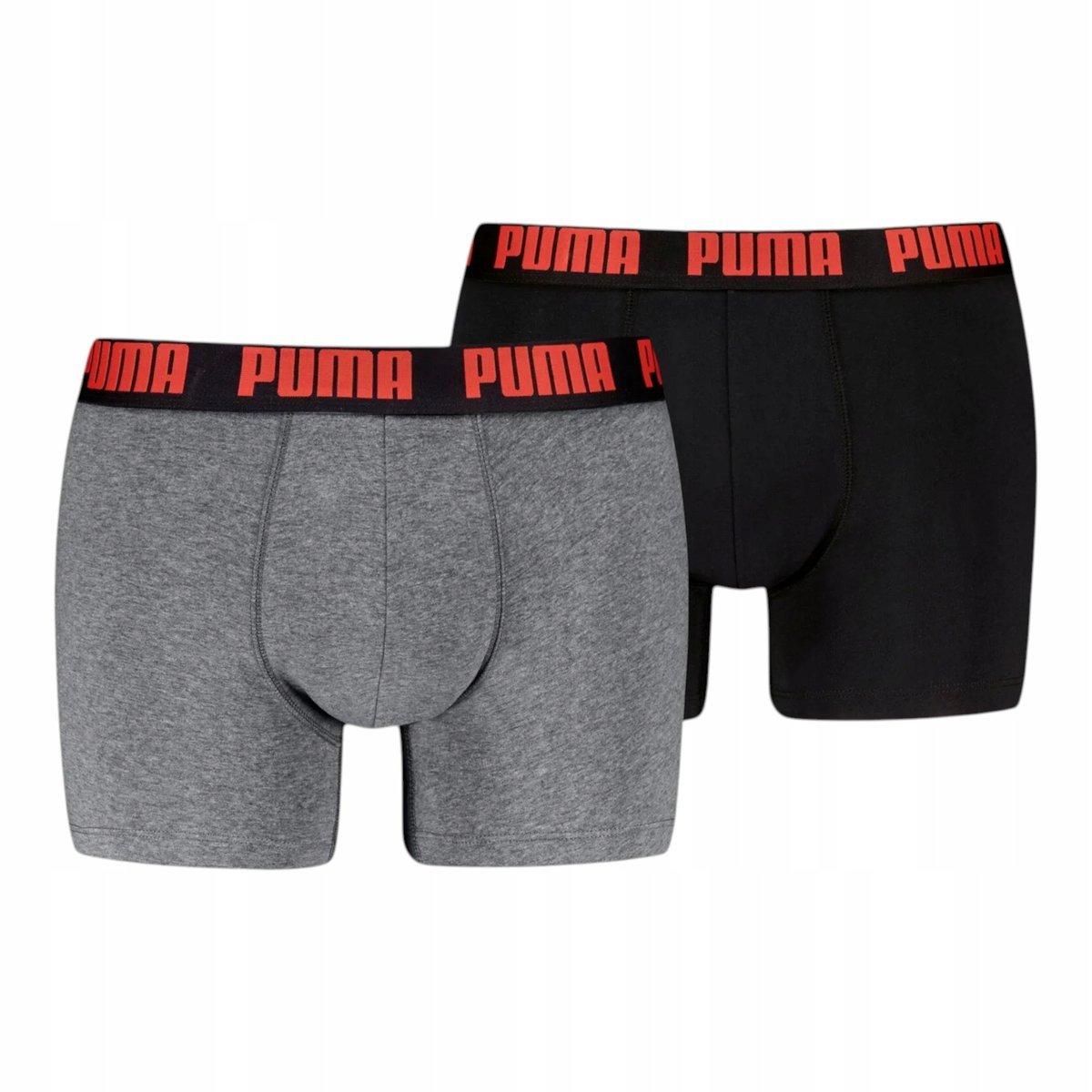 PUMA BOKSERKI MĘSKIE MAJTKI BASIC BOXER 2P CZARNE/SZARE r.XL
