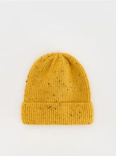 Reserved - Prążkowana czapka - musztardowy - Czapki dla dzieci - miniaturka - grafika 1