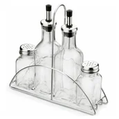 Pojemniki na przyprawy - Pojemniki na przyprawy 4 sztuki metalowy stojak z uchwytem Tadar Quinn - miniaturka - grafika 1