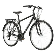 Rowery - Rower trekkingowy KROSS Explorer 2.0 M17 28 cali męski Czarno-srebrny - miniaturka - grafika 1