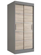 Szafy - Szafa przesuwna w kolorze antracyt + dąb sonoma H2-K81 - miniaturka - grafika 1