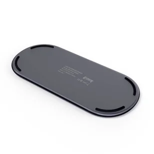 Crong Dual Fast Wireless Charger - Bezprzewodowa ładowarka indukcyjna Qi 2x15W (Shadow Black) - Ładowarki do telefonów - miniaturka - grafika 7