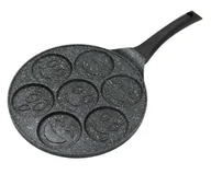 Patelnie - ELITEHOFF PATELNIA GRANITOWA DO PLACUSZKÓW Z UŚMIESZKAMI 7099 - miniaturka - grafika 1