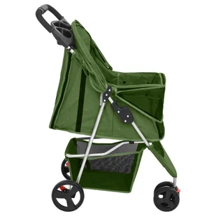 Składany wózek dla psa, zielony, 80x46x98 cm, tkanina Oxford Lumarko! - Sprzęt podróżny i transportery dla psów - miniaturka - grafika 6