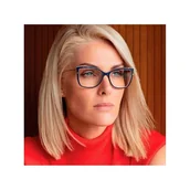 Okulary korekcyjne, oprawki, szkła - Okulary kocie do komputera damskie z filtrem BLUE Light zerówki 2587-1 (wideo) - miniaturka - grafika 1