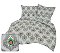 Pościel - Pościel z kory 200x220 szara pawie oko Kora - miniaturka - grafika 1