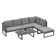 Zestaw Mebli Ogrodowych Wypoczynkowych Technorattan DAVOS Narożnik Stolik