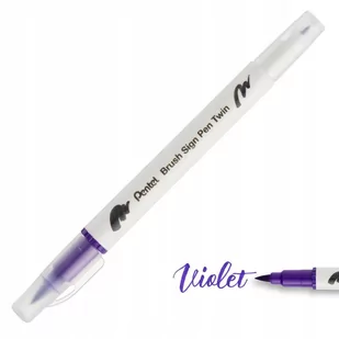 Pisak PENTEL Brush Sign Pen Twin SESW30 fioletowy - Kredki, ołówki, pastele i pisaki - miniaturka - grafika 1