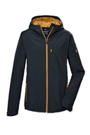 Kurtki męskie - killtec Męska kurtka funkcyjna/lekka kurtka przeciwdeszczowa z kapturem, pakowalna KOS 110 MN JCKT, czarno-niebieska, S, 42956-000 - miniaturka - grafika 1