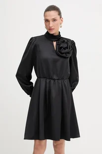 Fracomina sukienka kolor czarny mini rozkloszowana FR25WD1018W41101 - Sukienki - miniaturka - grafika 1