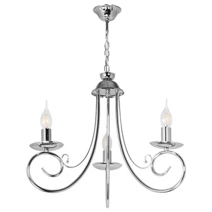 Inne Żyrandol LAMPA wisząca VEN W-N 1541/3 CR świecznikowa OPRAWA metalowy ZWIS na łańcuchu chrom VEN W-N 1541/3 CR - Lampy sufitowe - miniaturka - grafika 1