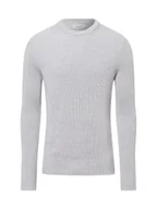 Swetry męskie - Jack & Jones Męski sweter z dzianiny Mężczyźni szary jednolity, S - miniaturka - grafika 1