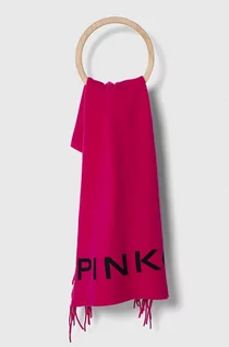 Apaszki i szaliki damskie - Pinko szalik wełniany kolor fioletowy - grafika 1