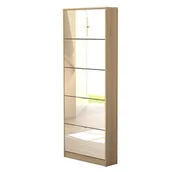 Szafki na buty - Szafka na buty TVILUM Bright 5S, dąb, 71x182x20 cm - miniaturka - grafika 1