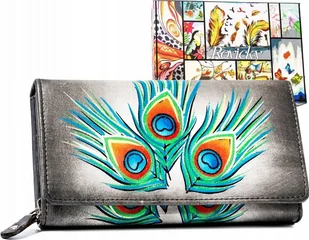 Rovicky Duży, skórzany portfel damski na zatrzask - Rovicky NoSize - Portfele - miniaturka - grafika 1