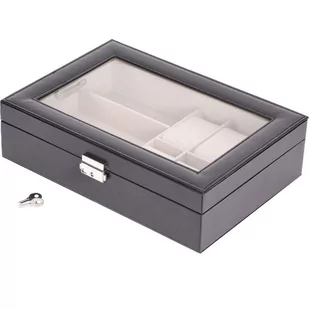 Home Styling Collection Pudełko etui ORGANIZER na zegarki i okulary na 6 zegarków i 3 pary okularów 860509 - Pudła i pojemniki do przechowywania - miniaturka - grafika 1
