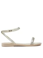 Sandały damskie - Melissa Sandały Melissa Wave Sandal Ad 32942 Beżowy - miniaturka - grafika 1