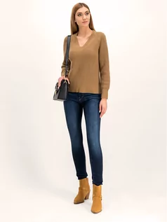 Swetry damskie - Michael Kors MICHAEL Sweter Shaker MF96P0YCHM Brązowy Relaxed Fit - grafika 1