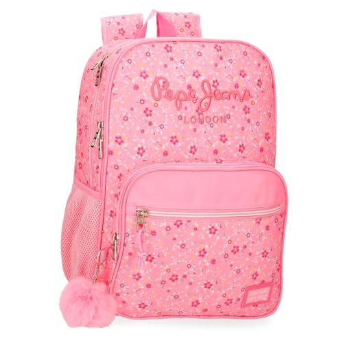Pepe Jeans Alenka Rosa Plecak szkolny Różowy 30x40x12 cm Poliester 14,4L by Joumma Bags, Różowy kolor, Talla única, plecak szkolny