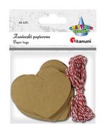 Pozostałe akcesoria dla plastyków - Titanum Zawieszki kartonowe serca mix 20 szt - miniaturka - grafika 1