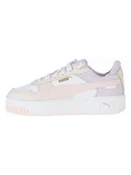 Trampki damskie - Puma Skórzane sneakersy "Carina" w kolorze biało-fioletowo-jasnoróżowym - miniaturka - grafika 1