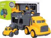 Samochody i pojazdy dla dzieci - Zestaw Pojazdów Laweta + Autka Budowlane - miniaturka - grafika 1
