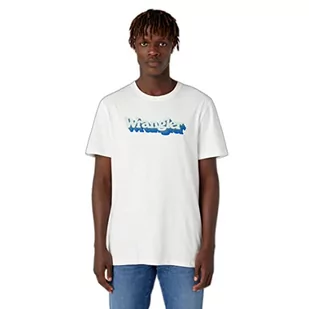 Wrangler Męski t-shirt graficzny, biały (Worn White), 3XL, Worn White, 3XL - Koszulki męskie - miniaturka - grafika 1
