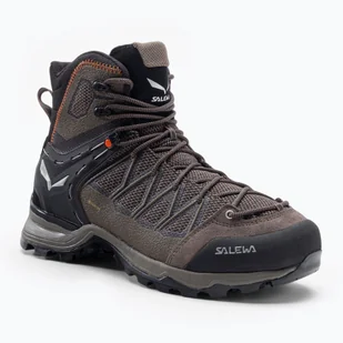 Buty trekkingowe męskie Salewa MTN Trainer Lite Mid GTX szare 00-0000061359 - Buty trekkingowe męskie - miniaturka - grafika 1