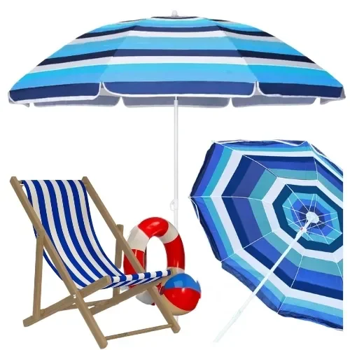 Aptel Duży Parasol Plażowy Balkonowy Ogrodowy Łamany Na Plażę 200cm Do Ogrodu